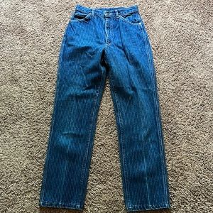 Lee pinstriped jeans, size 00